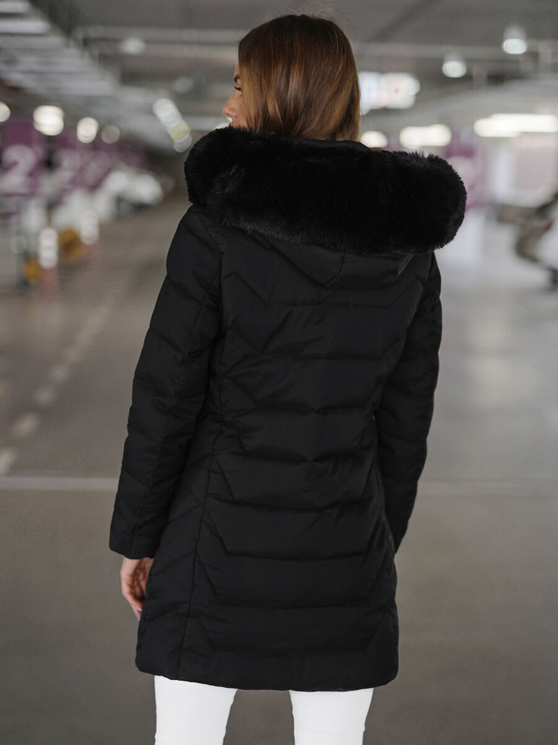 Dámska bunda čierna OZONEE JS/16M9121/392Z