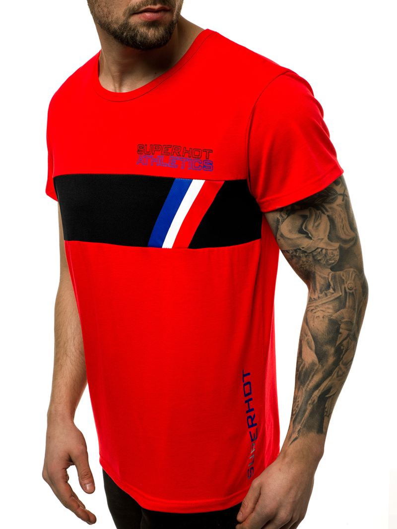 Pánske Tričko Červené OZONEE JS/KS1957