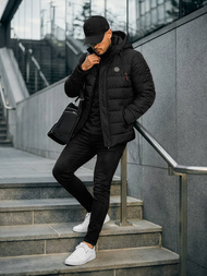 Pánska Bunda Čierna OZONEE JS/31M5081/392Z