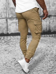 Pánske Chino Jogger Nohavice Béžové OZONEE NB/MP0202K