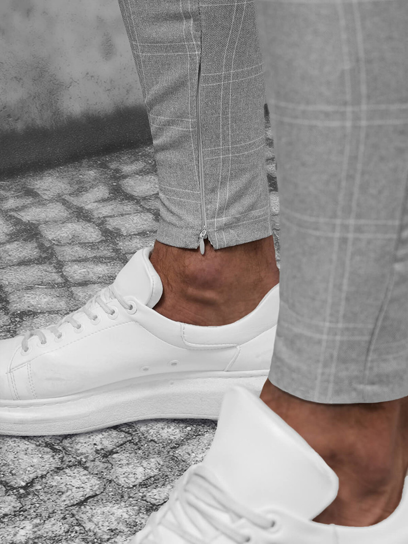 Pánske Chino Nohavice Sivé OZONEE DJ/550176