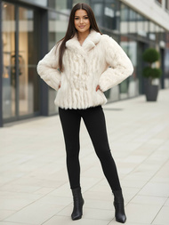 Dámska bunda biela OZONEE JS/11Z8261Z