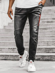 Pánske jogger rifle Čierno-Červené OZONEE JS/KK1101-2