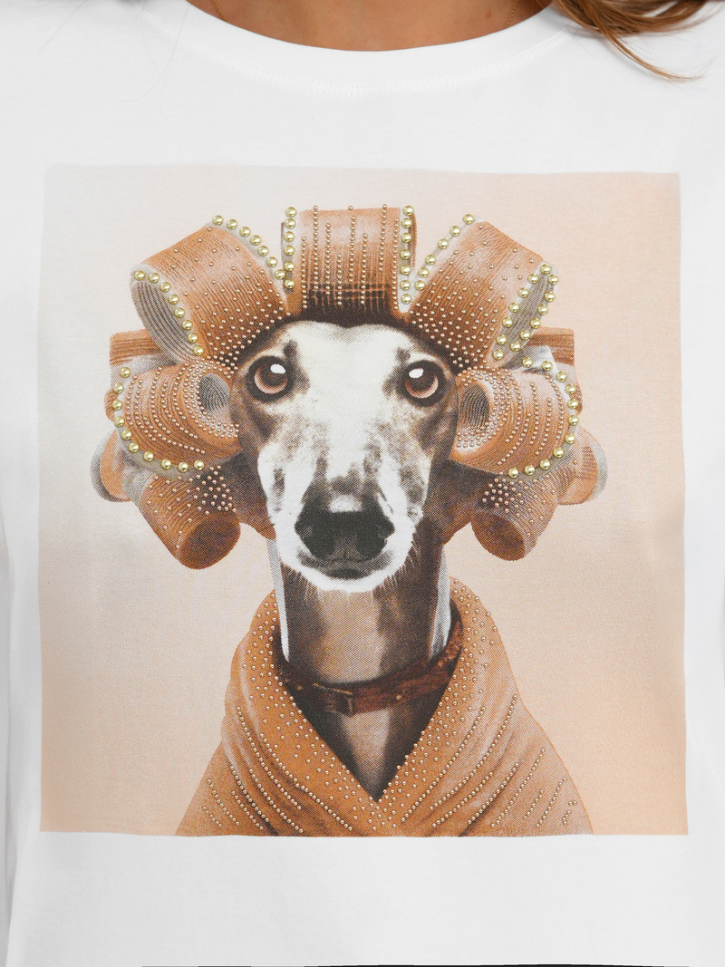 Dámske Tričko Bielo-Béžová OZONEE JS/YJ77726