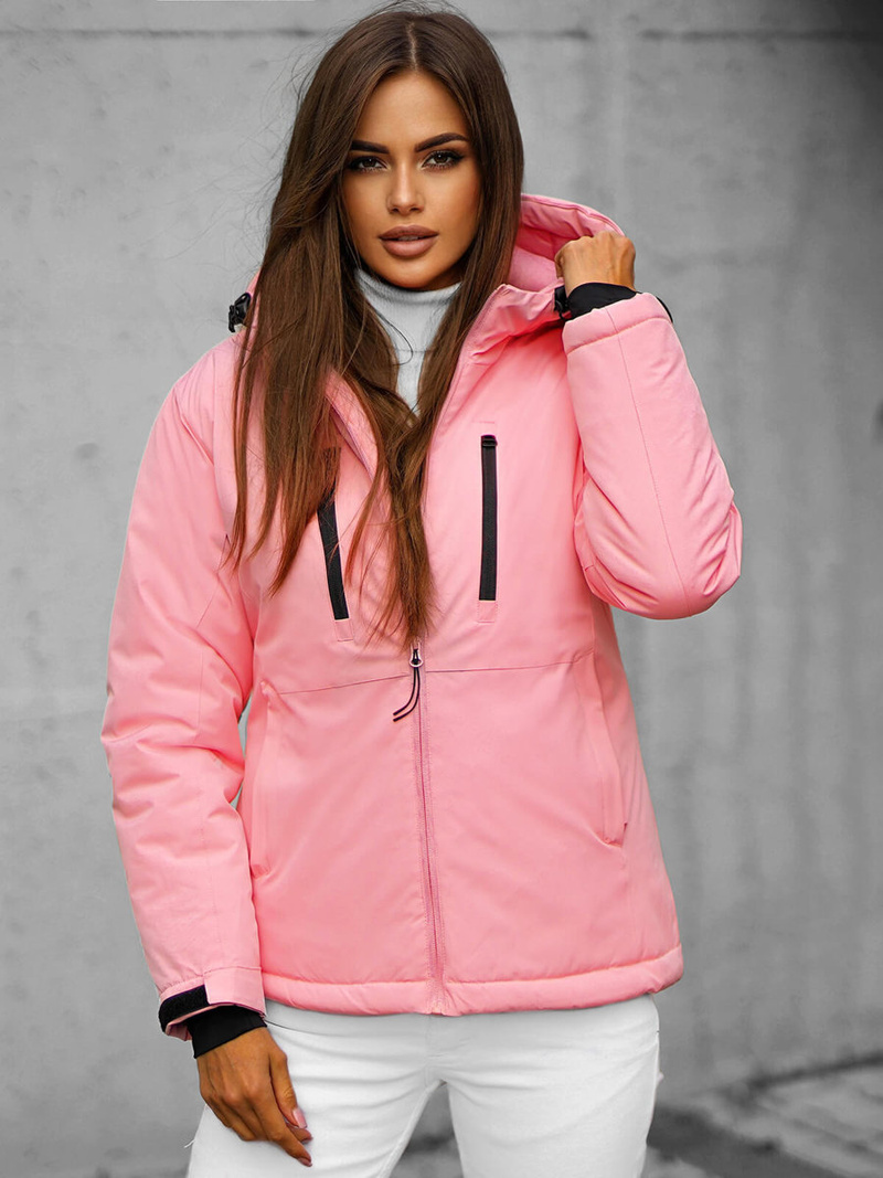 Dámska zimná bunda Svetlo ružová OZONEE JS/HH012/25Z
