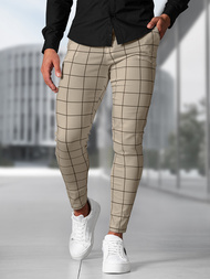 Pánske Chino Nohavice Béžové OZONEE O/P4009Z