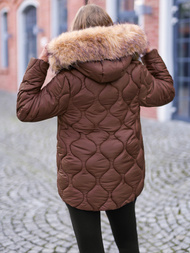 Dámska bunda Čokoláda OZONEE JS/5M3226/158