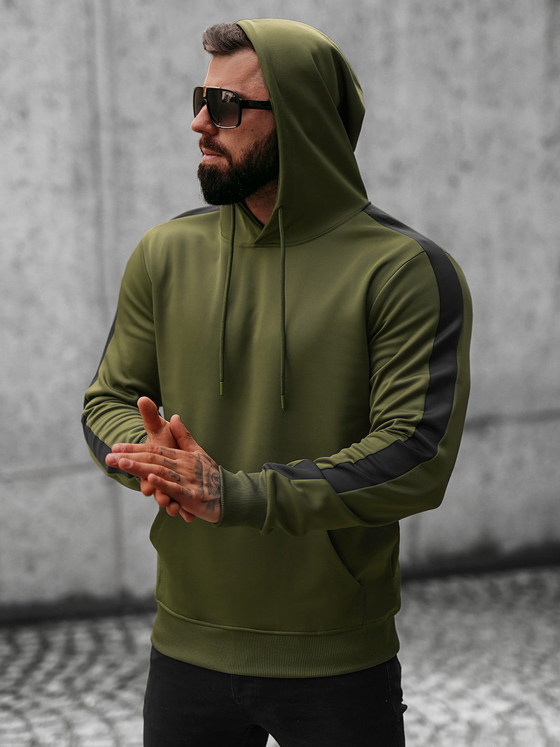 Pánska Mikina Khaki OZONEE O/8B153/29