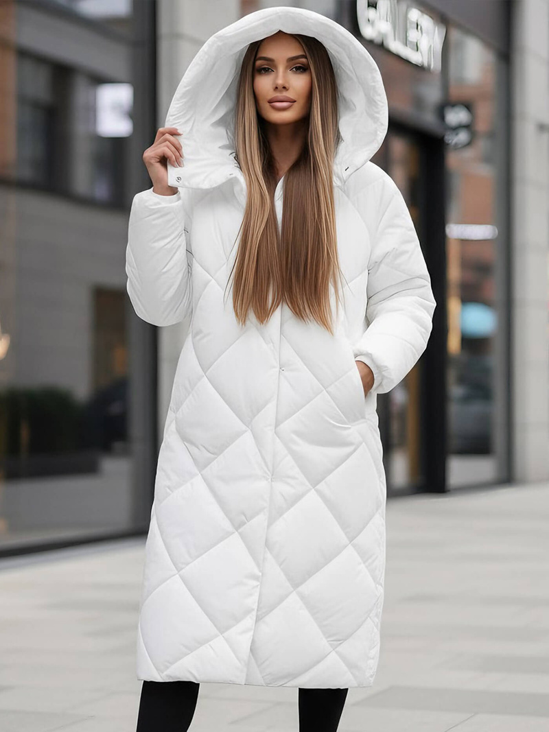 Dámska bunda biela OZONEE JS/5M3173/281Z