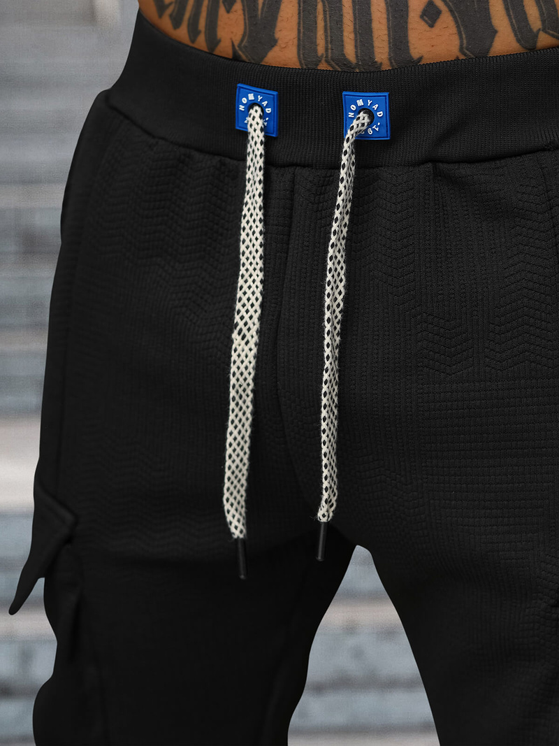 Pánske Tepláky Čierno-Modré OZONEE O/FF5026