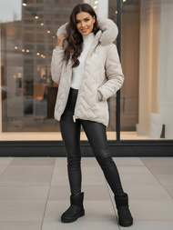 Dámska bunda Svetlo Sivá OZONEE JS/16M9296/280Z