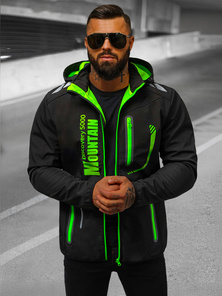 Pánska softshell Bunda Čierno-Zelená OZONEE JS/HH026/1A