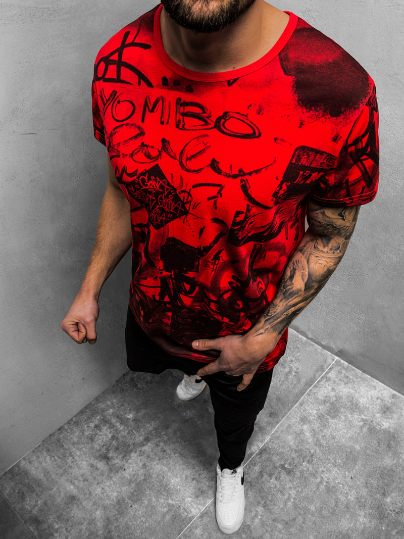 Pánske Tričko Červené OZONEE JS/KS1987Z