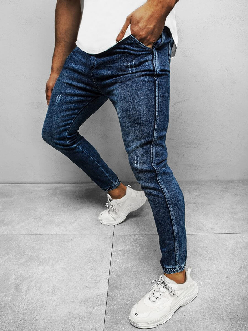 Pánske jogger rifle Tmavomodré OZONEE DJ/5672