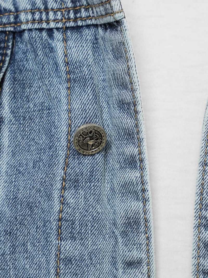 Pánska Riflová Bunda Svetlo Modrá OZONEE NB/MJ505BC