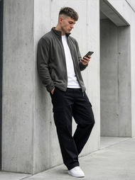 Pánska Mikina Grafitová OZONEE JS/HH016/5