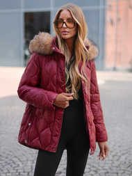 Dámska bunda bordová OZONEE JS/5M3226/1