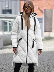 Dámska bunda biela OZONEE JS/5M3168/281Z