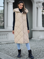 Dámska vesta béžová OZONEE JS/5M3165/62Z