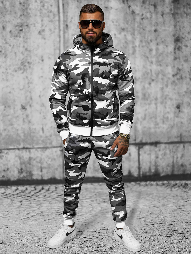 Pánska Tepláková Súprava Sivý OZONEE O/8B159/2