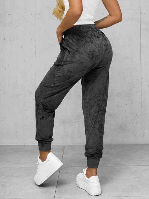 Dámske Velúrové Tepláky Grafitové OZONEE JS/92K527/5