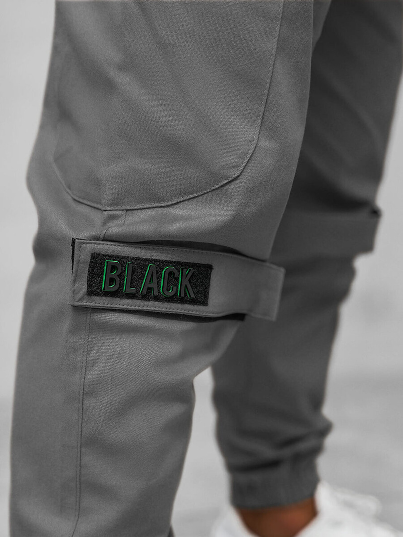 Pánske Chino Jogger Nohavice Sivé OZONEE O/G3014Z