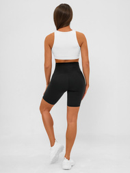 Krátke dámske legíny čierne OZONEE JS/17K583/3