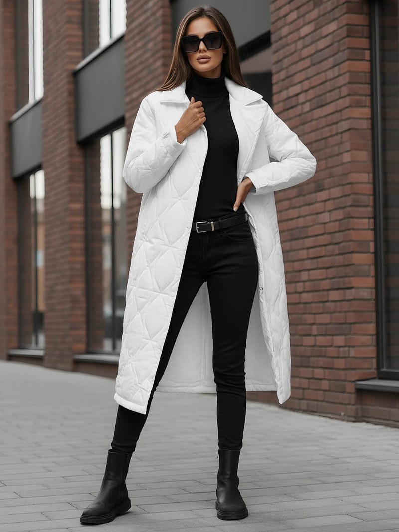 Dámska bunda biela OZONEE JS/5M3177/281Z