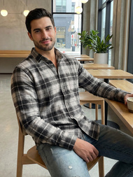 Pánska Košeľa Sivé OZONEE V/V172Z