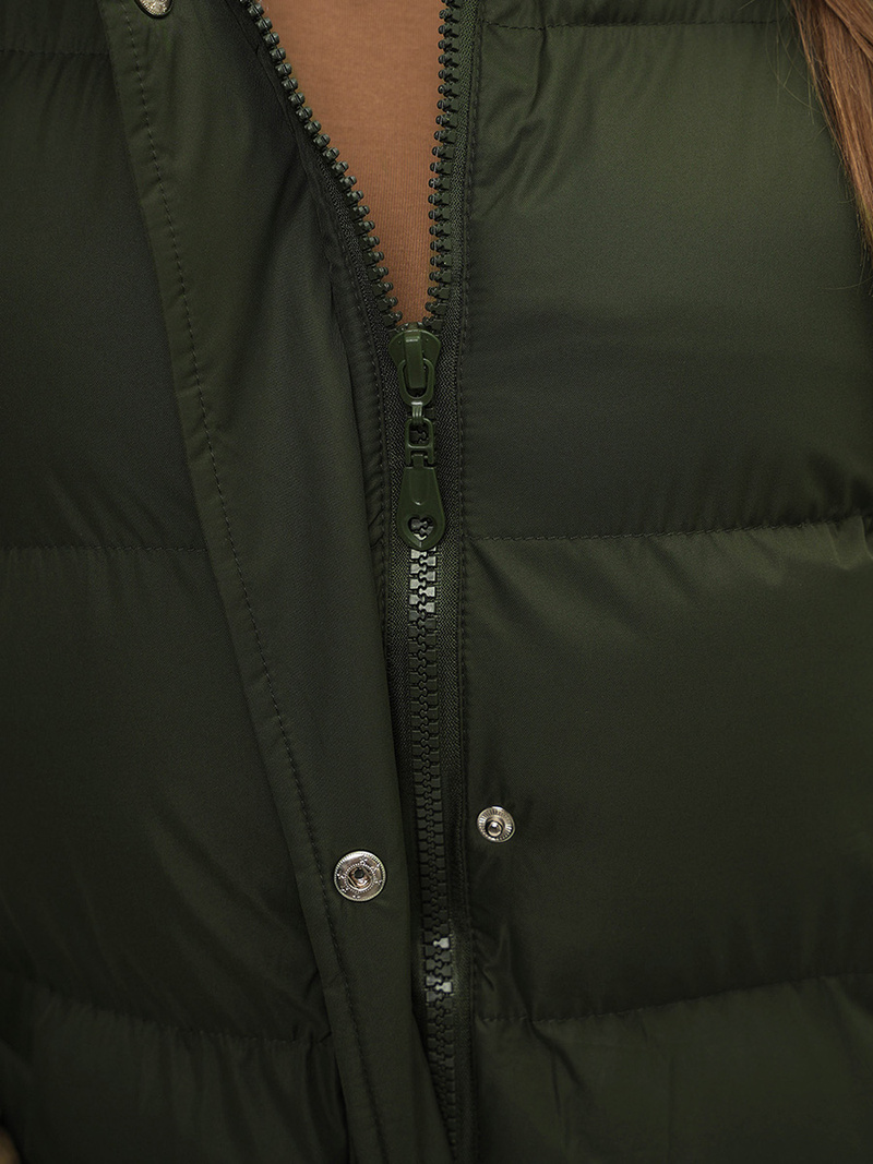 Dámska Vesta Tmavo-Zelená OZONEE JS/M728/136