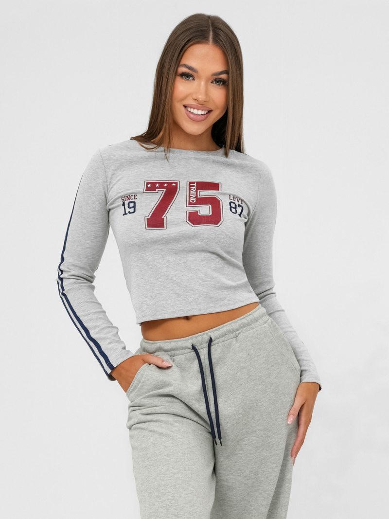 Dámska dvojdielna tepláková súprava šedá OZONEE JS/M60815AB