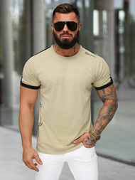 Pánske Tričko Béžová OZONEE O/QQ1196