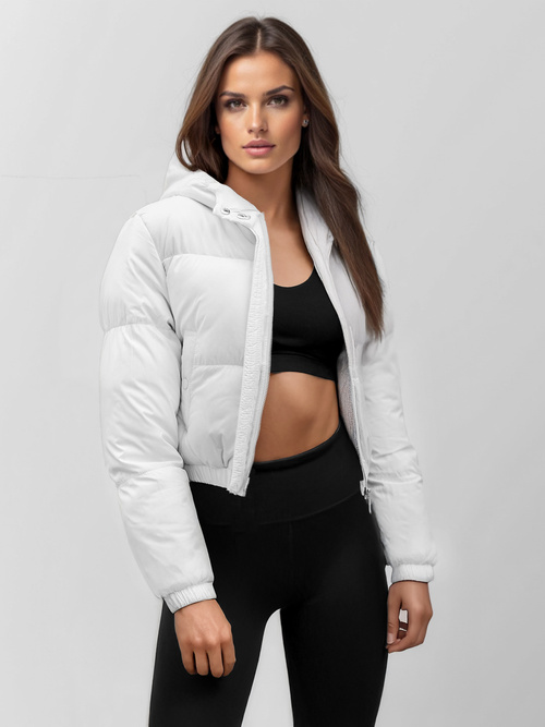 Dámska bunda biela OZONEE JS/5M3260/281Z