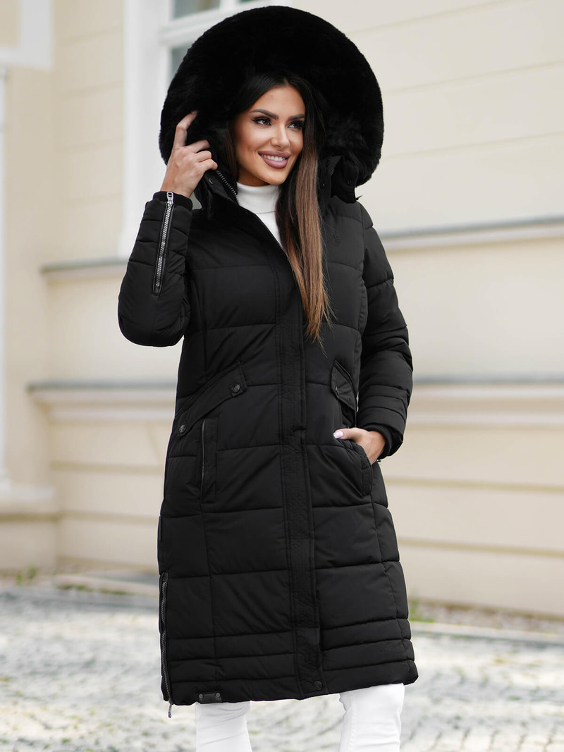 Dámska bunda čierna OZONEE O/W377Z