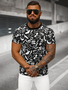 Pánske Tričko Čierne OZONEE JS/8T1205/3