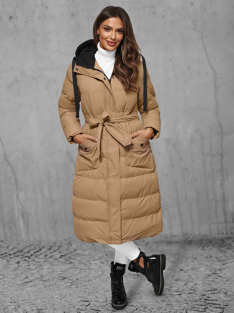 Dámska bunda camelová OZONEE JS/5M3178/84