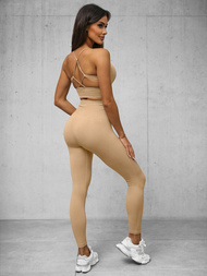 Dámska Dvojdielna Tepláková Súprava Béžová OZONEE O/YJS7714