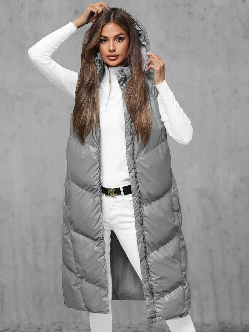 Dámska Vesta Sivé OZONEE JS/5M3183/105