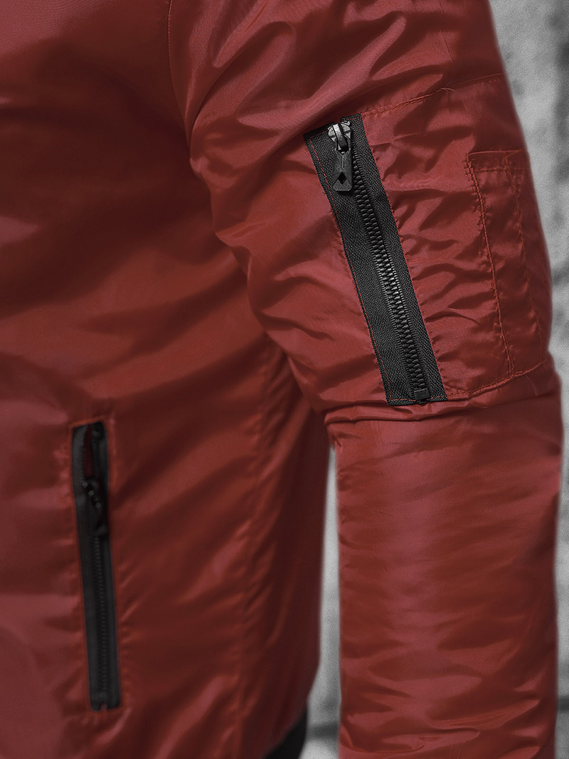 Pánska Bunda Bordová OZONEE JS/AK95Z