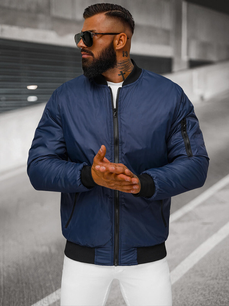 Pánska Bunda Námornícka Modrá OZONEE JS/AK95Z