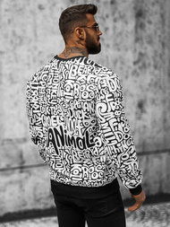 Pánska Mikina Biela OZONEE JS/8B1131/1