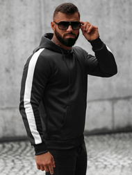 Pánska Mikina Čiernobiela OZONEE O/8B153/3/1