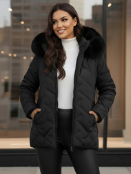 Dámska bunda čierna OZONEE JS/16M9296/392Z