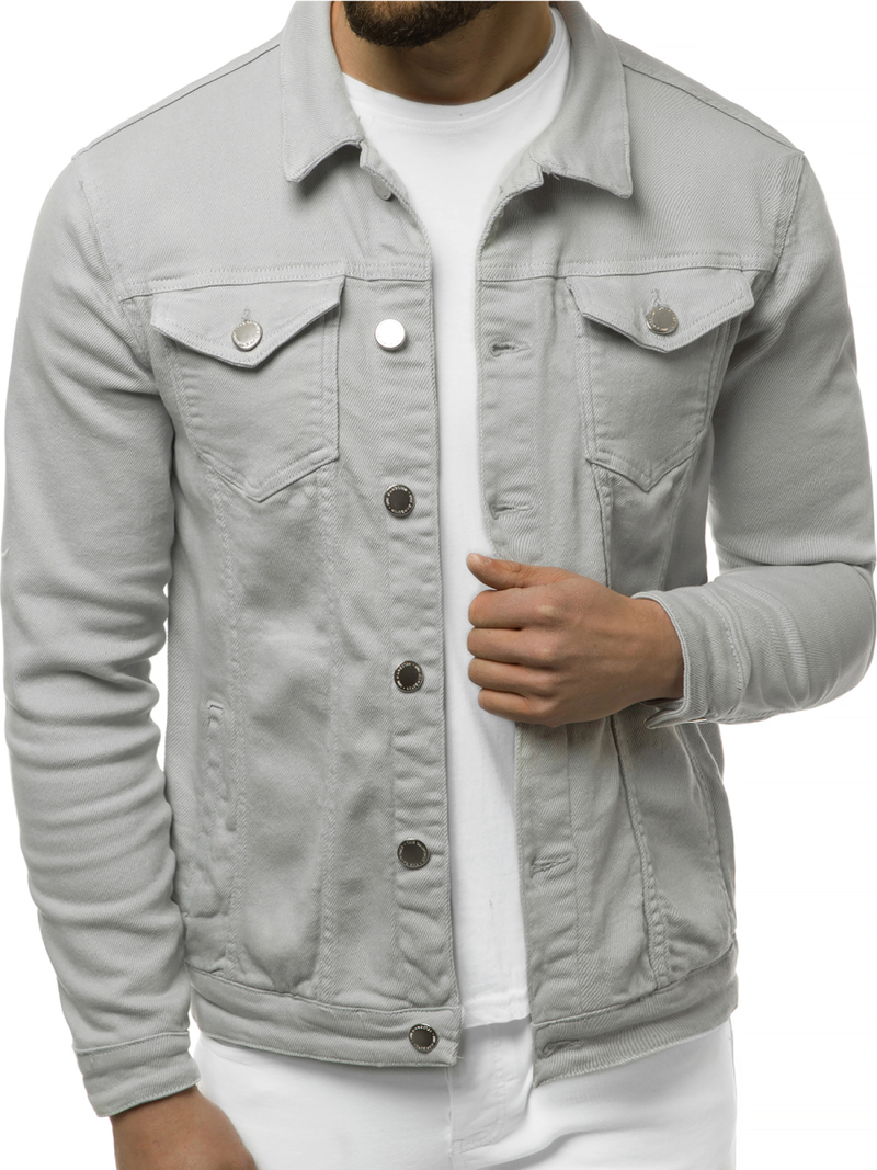 Pánska Riflová bunda Sivá OZONEE G/620