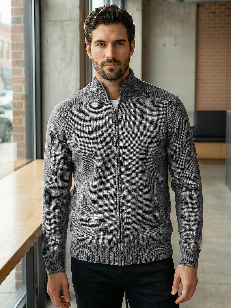 Pánsky Sveter Grafitový OZONEE JS/59B3611/5