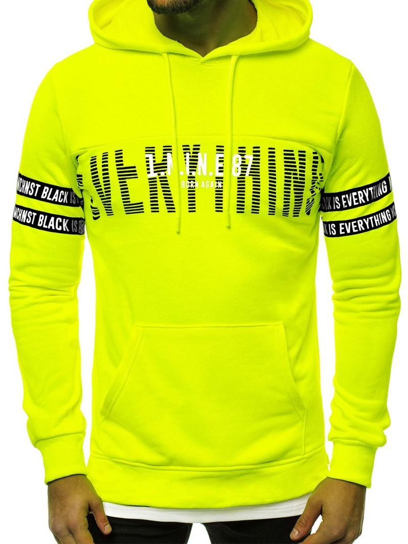 Pánska Mikina žltá neón OZONEE MACH/3123