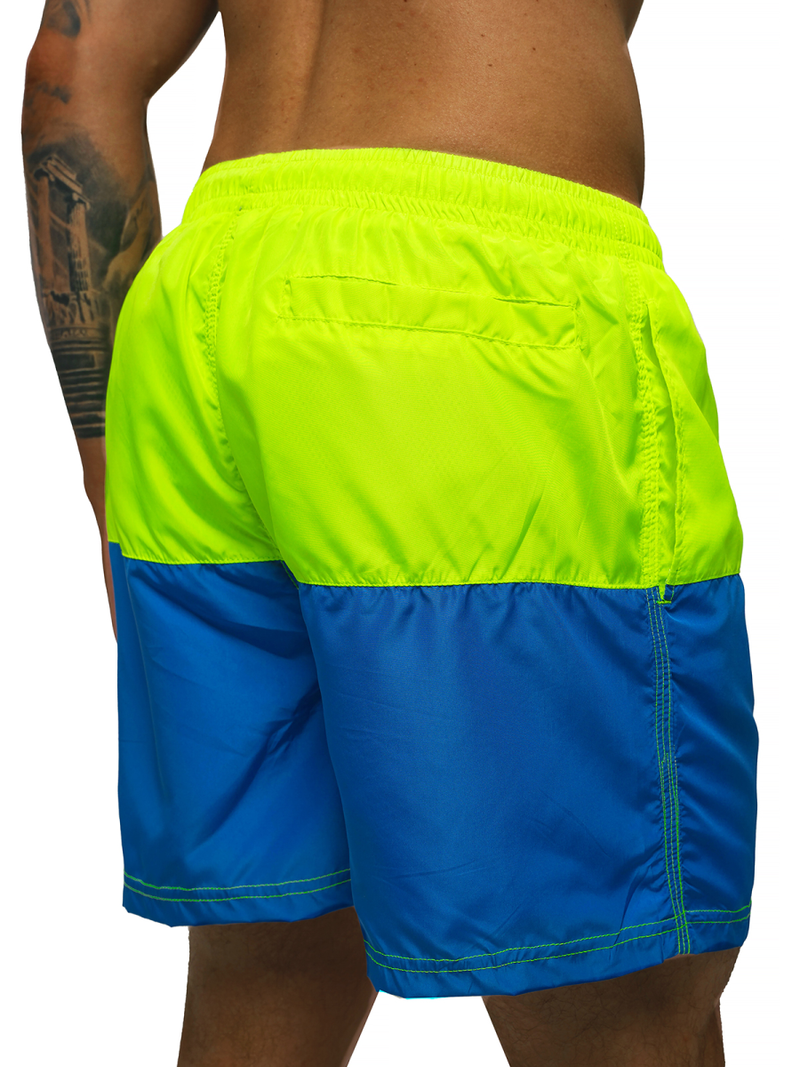 Pánske kúpacie šortky žltá modrá OZONEE JS/HM057