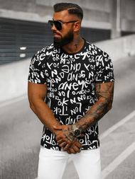 Pánske Tričko Čierne OZONEE O/T1268/3