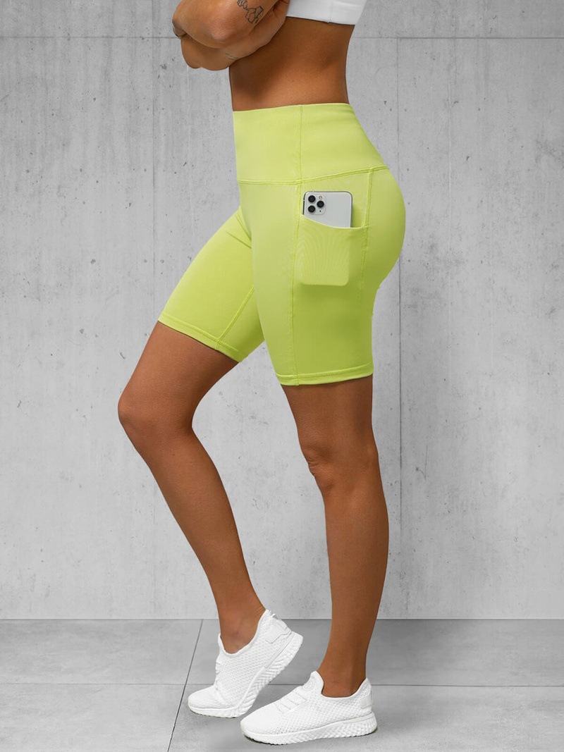 Krátke dámske legíny žlté OZONEE O/YY9232A