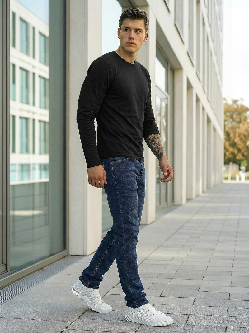 Pánske Rifle Tmavomodré OZONEE DO/4048/2Z